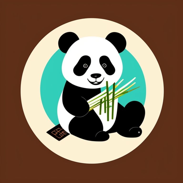 Simple vector illustration of a cute panda