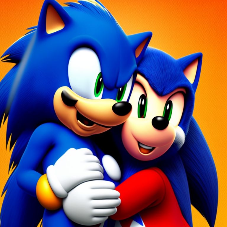 organic-ant952: Super Mario and Sonic The Hedgehog hugging