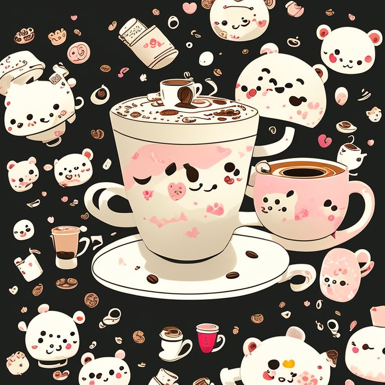 Unripe Cat Coffee Cup Dark Background