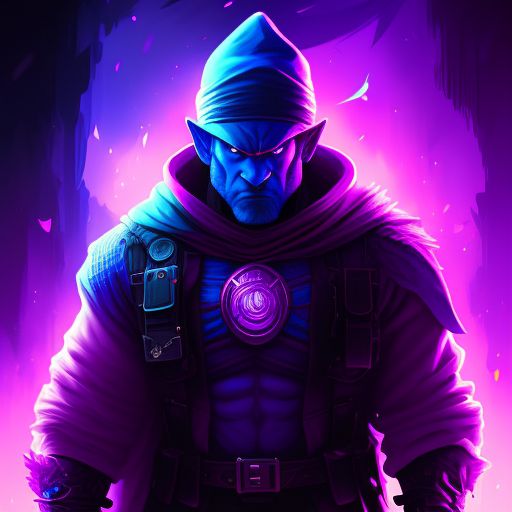 purplesmurf man, with high contrast lighting, graphic novel style, Intricate details, Digital painting, Trending on Artstation, inspired by artists like alex ross and jim lee.