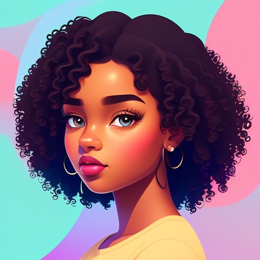 glossy-boar561: Cute mixed black girl with curly hair and heterochromia