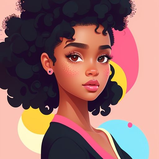 pretty black girl cartoon