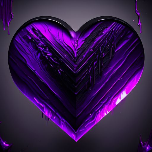 black and purple hearts