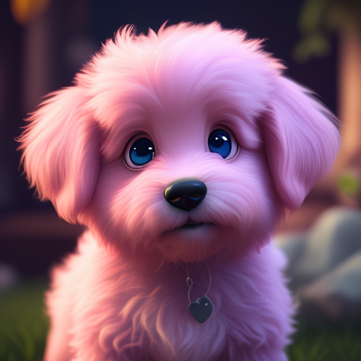 cowumbine: a fluffy pink dog