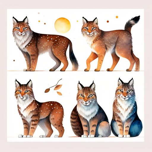 Watercolor Lynx, Lynx Scene 2pk - Swedish Dish Cloth