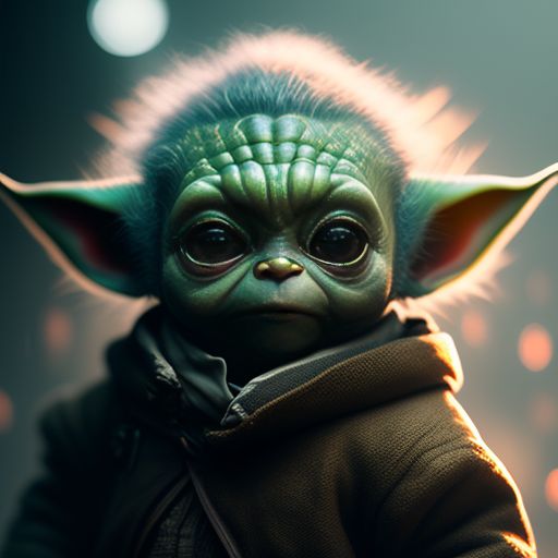 prompthunt: Baby Yoda smoking a cigarette 4K quality