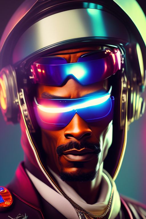 PolyCrumbs: a realistically gritty photo of Snoop Dogg as a futuristic ...