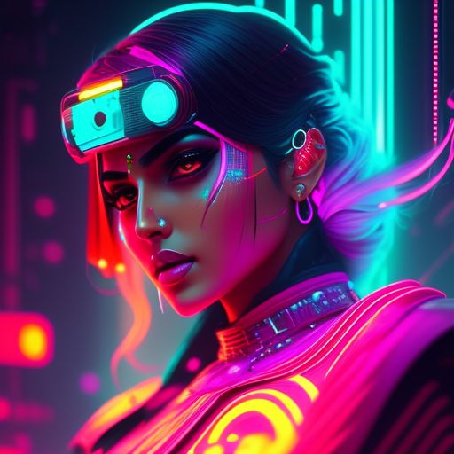 Cyberpunk Girl Neon Colors Mobile Wallpaper 4 by gam3sd3an on DeviantArt