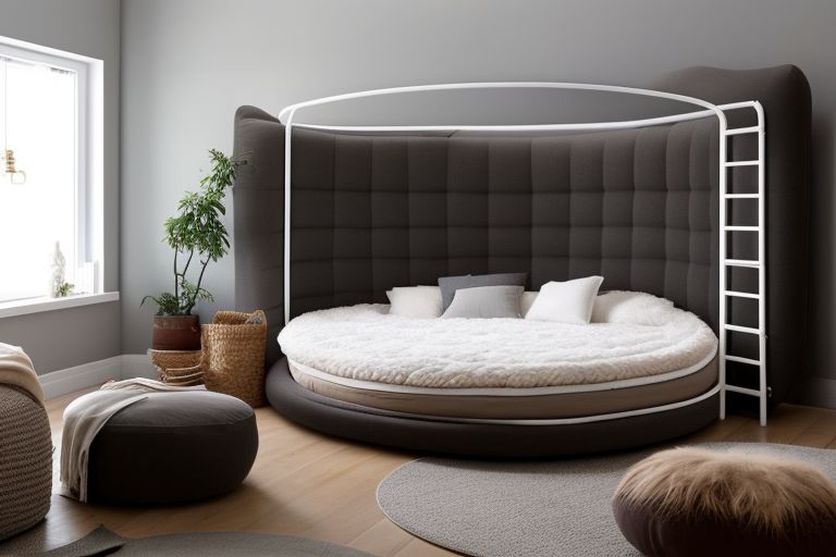 Large round deals bed