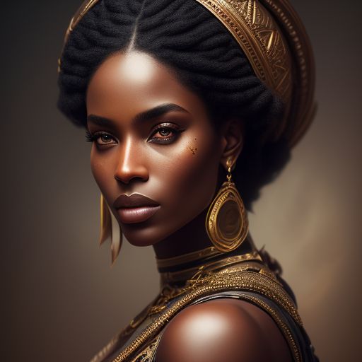 amazing-wolf952: Full body portrait of a african female warrior , Realistic