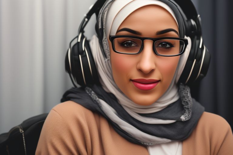 An anime-girl wearing a hijab with no hair, radiating sweetness