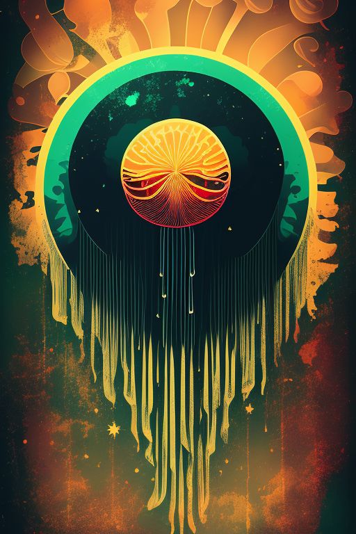 Grunge Sun Ray Background