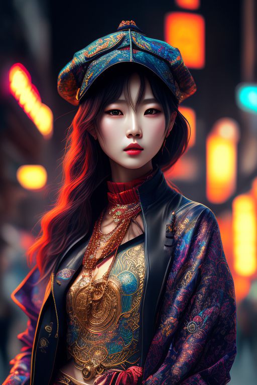 markmo: Japanese Modern Street Fashion female model, cinematic, Film ...