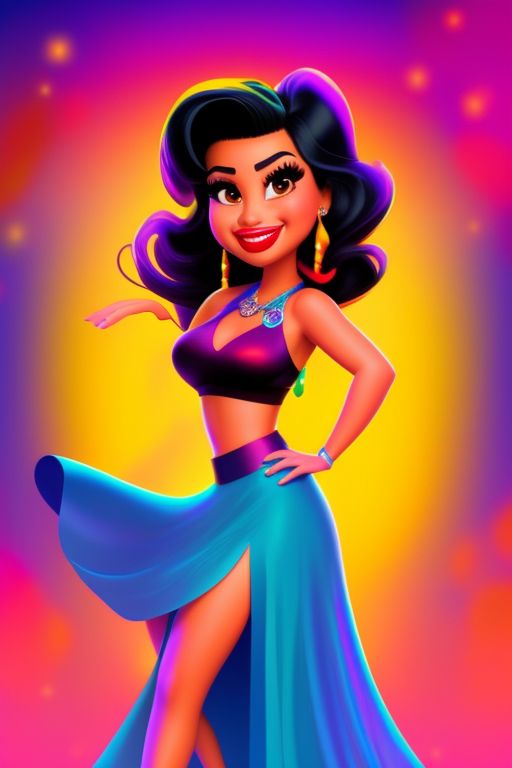 short-salmon749: a full body image of Selena Quintanilla as a Pixar