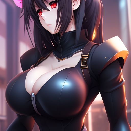 devoted-ram251: front view, anime girl bent over towards the viewer,  massive chest, full body view, too heavy to stand, embarrassed, young,  lactating, massive chest, Front view, anime girl bent over towards the