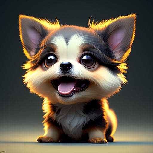 cute cartoon dogs with big eyes to draw