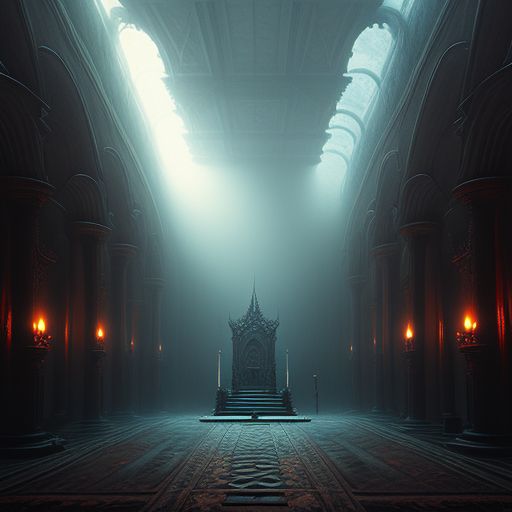 dark castle throne room