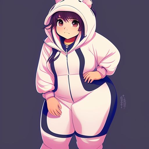 superb crow885 Chubby cute woman in a onesie Anime doodles