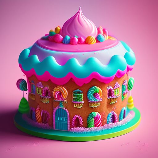 Andromeda product photo cotton candy land gingerbread houses