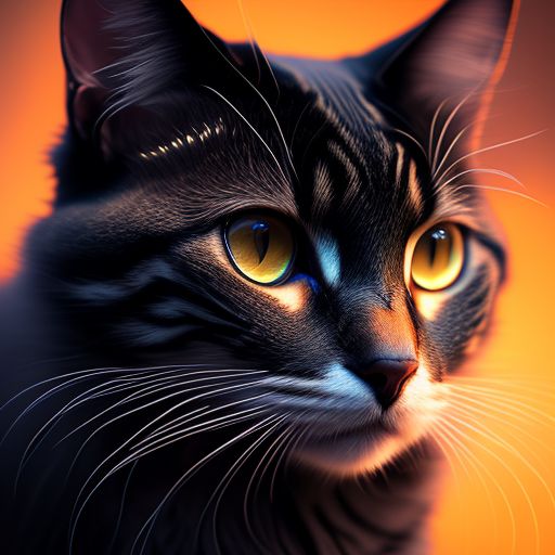 gigantic-ram693: artistic, realistic cat, creative , abstract ,neon ...