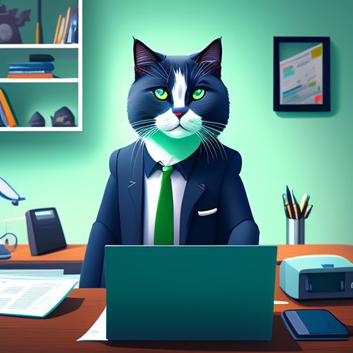 digital-eel404: cool manly cat doing business