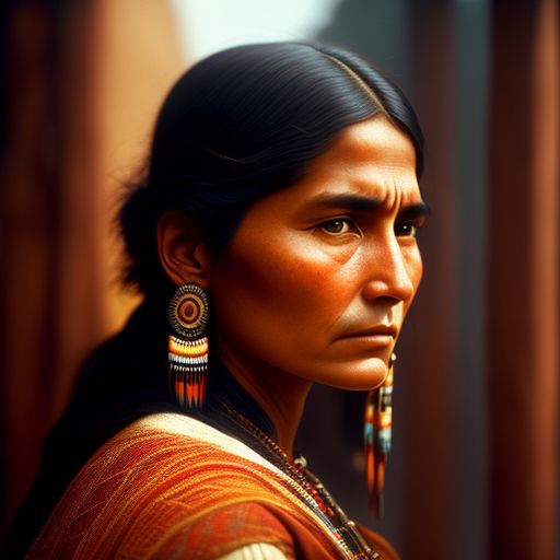 native american female facial features