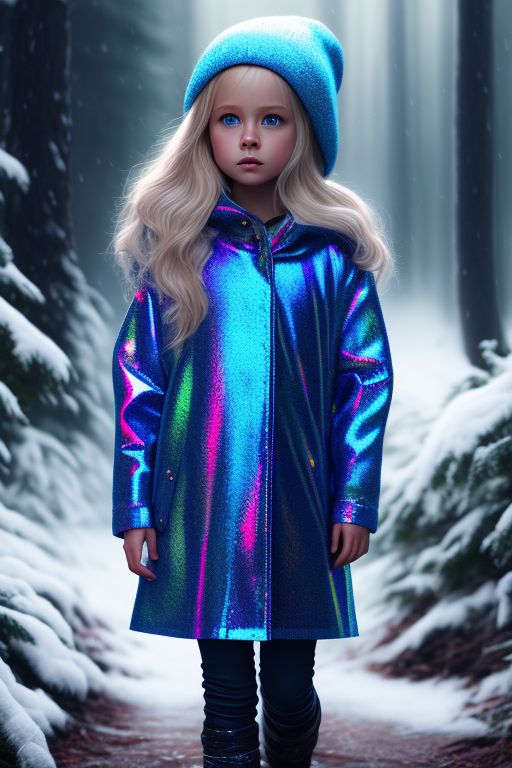 Girls on sale holographic coat