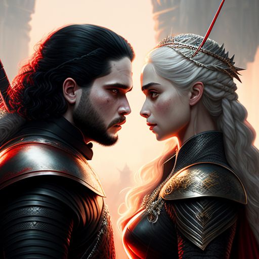 zany-ape528: Jon Snow and Daenerys crowns, red and black, sword