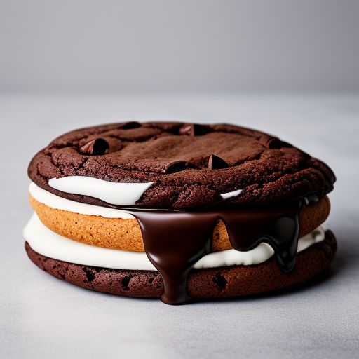 normal-gull313: product photo of big scoop ice-cream sandwich on white  background