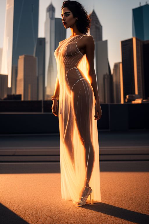 Woman in 2024 transparent dress