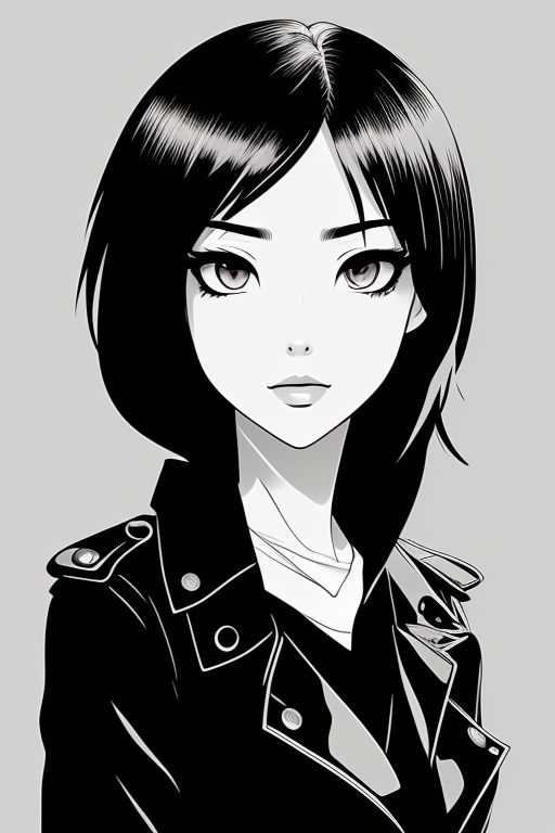 Drawing Of Anime Face With Short Hair Outline Sketch Vector, Anime