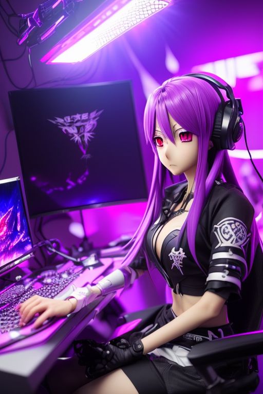 elastic hawk997 a pretty BUT ANGRY gaming streamer in her purple