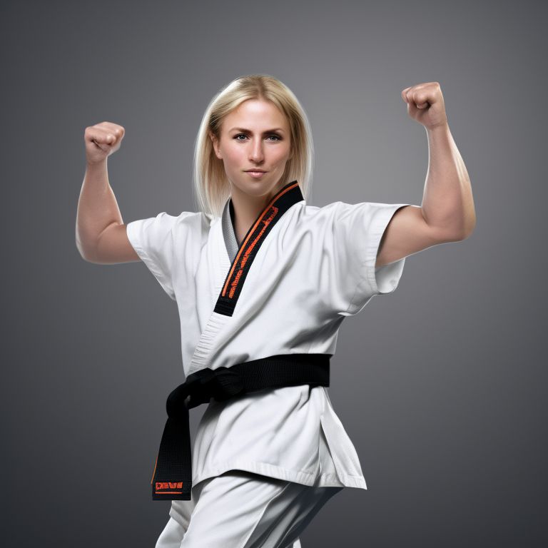 french-fish352: smiling, swedish blonde female martial artist