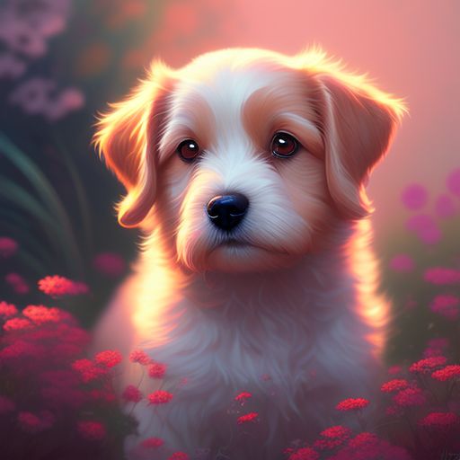 dismal-gnat437: Cute dog in painterly style