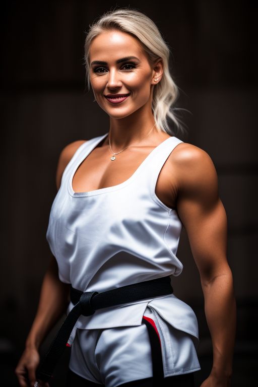 french-fish352: smiling, swedish blonde female martial artist