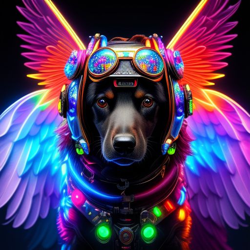 Cyberpunk dog HD wallpaper background