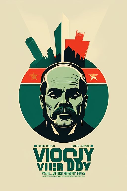 Retro, Vintage, flat design, (((Simple))), victory day 9 may, Art by Butcher Billy, Illustration, Highly detailed, Simple, Vector art