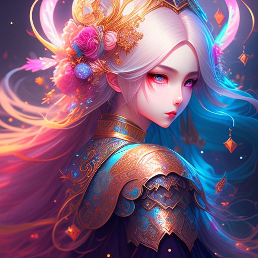 anime mage, Vibrant, Magical, heavily detailed, intricately painted, art by wenqing yan and loish, Soft Lighting, dreamy, Fantasy, Centered, Deviantart, digital painting.