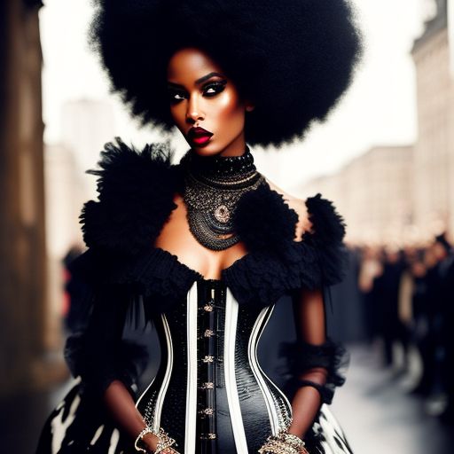 ShaniT8: Couture Fashion photography full body corset afro hair