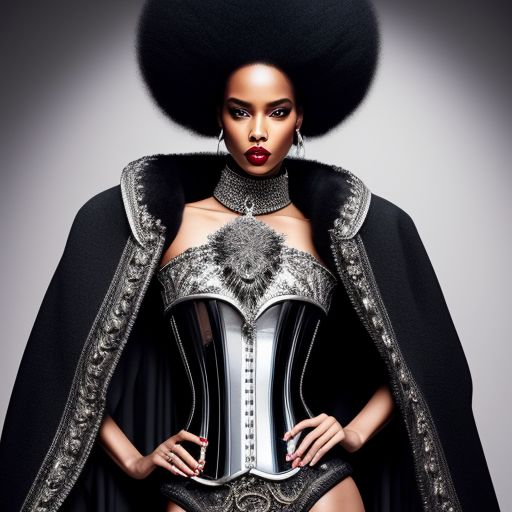 ShaniT8: Couture Fashion photography full body corset afro hair