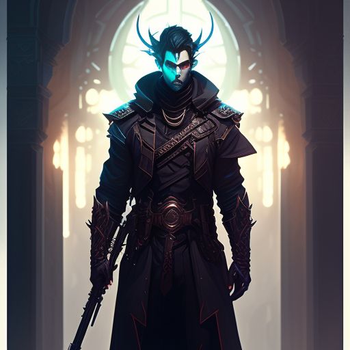 Assassin Modern Male Dark Elf Shadowrun
, Dark background, Intricate details, Trending on Artstation, Sharp focus, art by loish and ross tran, ethereal lighting, fantasy style, eerie atmosphere.