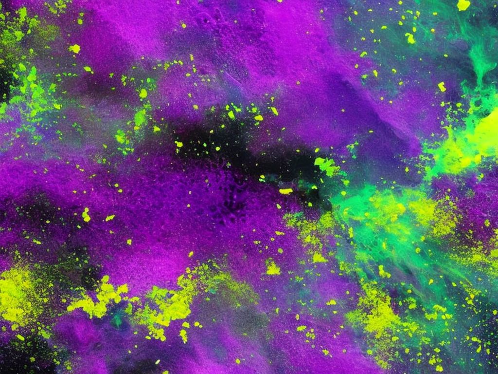 hyper realistic purple liquid paint mixture acid wash texture with purples and complementary colors on a dark black background


, digital vibe, acid wash paint mixture, Neon