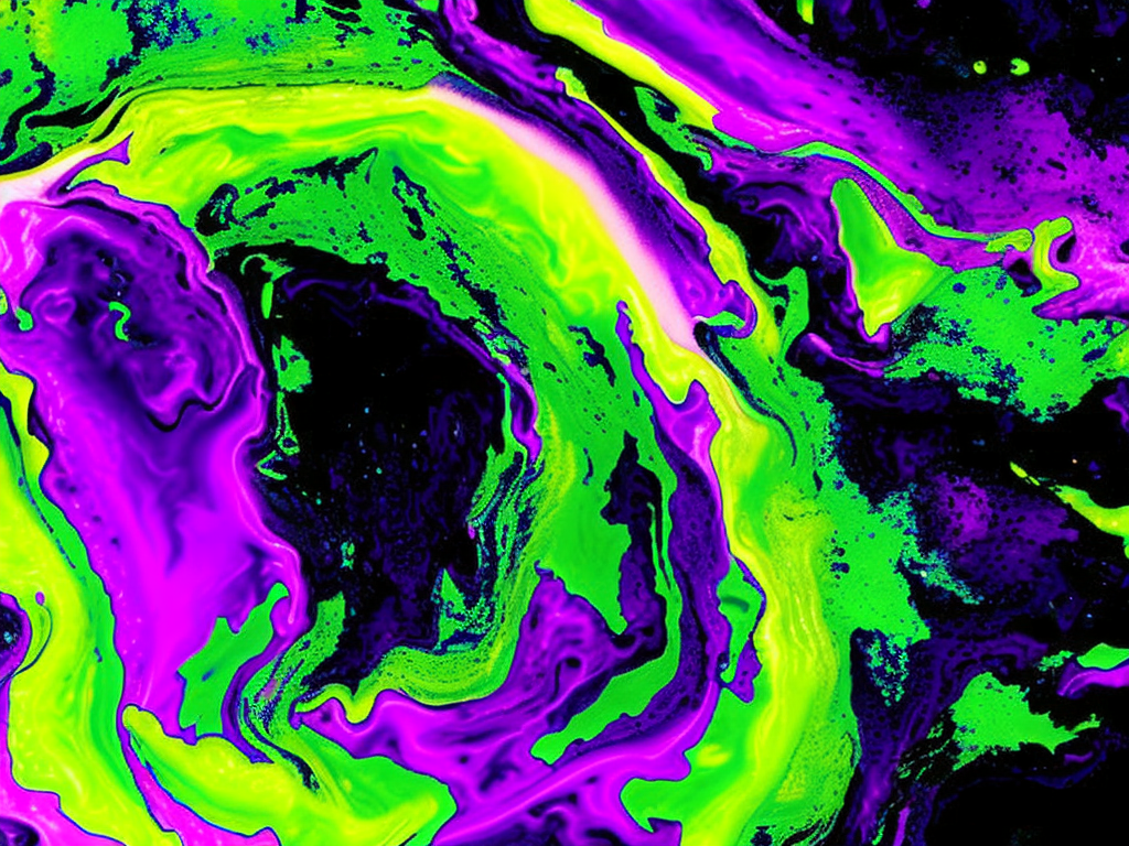 hoarsemoose759 hyper realistic purple liquid paint mixture acid wash