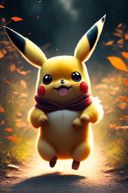 PolyCrumbs: Gritty realistic cute portrait of an adorable Pikachu ...