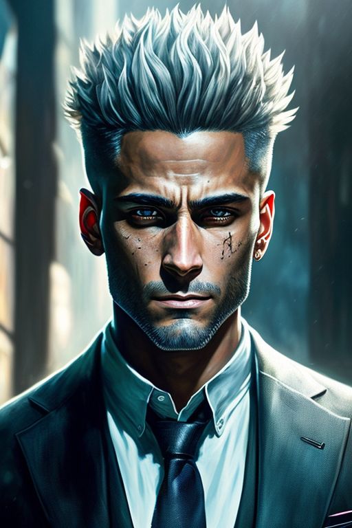 Leorio from HxH (Disco Elysium Portrait) : r/midjourney