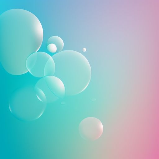 Zeuocean a mix of baby blue and baby pink with bubbles