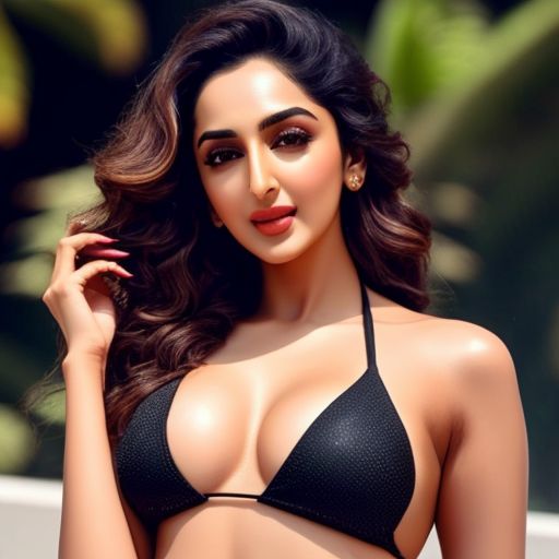 muted camel424 Kiara advani in a bikini busting out with