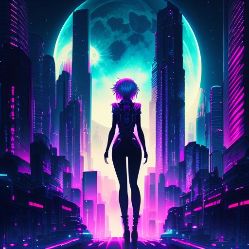 The neon-lit streets of a cyberpunk anime night city with this captivating 4K  wallpaper generated ai 26481509 Stock Photo at Vecteezy