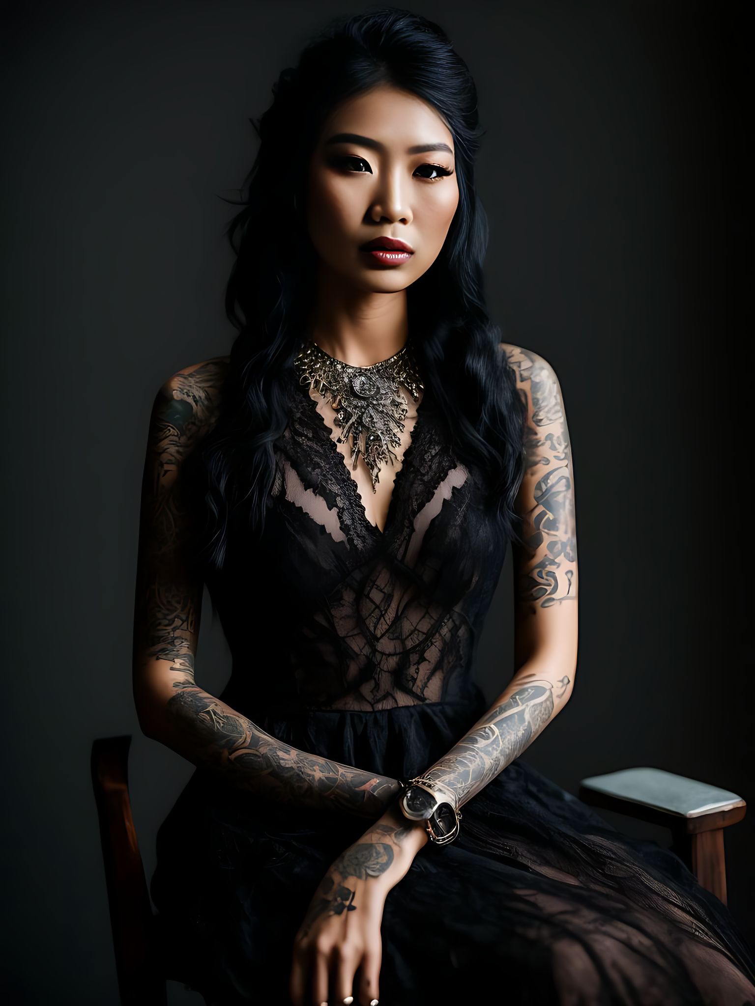 Gothic Glamour: Dark And Moody Tattoos Showcased