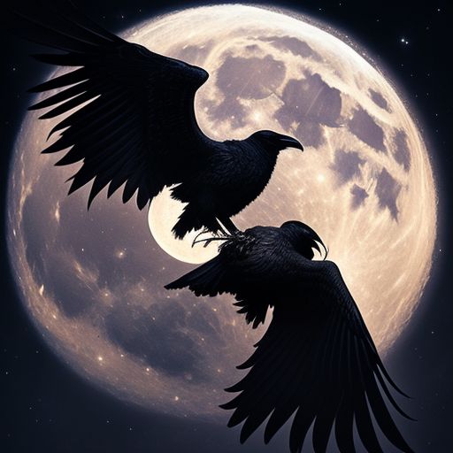 flying raven art
